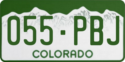 CO license plate 055PBJ