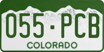CO license plate 055PCB