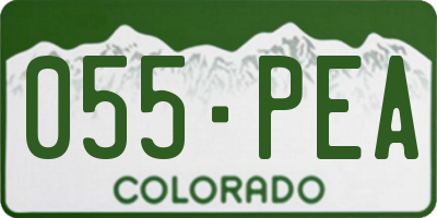 CO license plate 055PEA