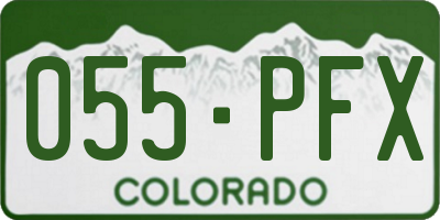 CO license plate 055PFX