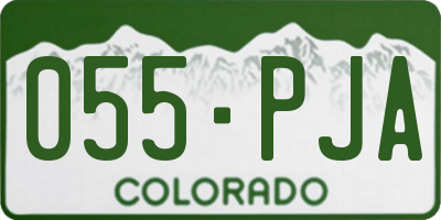 CO license plate 055PJA