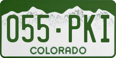 CO license plate 055PKI