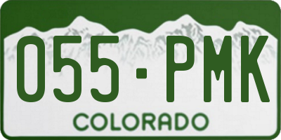 CO license plate 055PMK