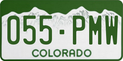 CO license plate 055PMW