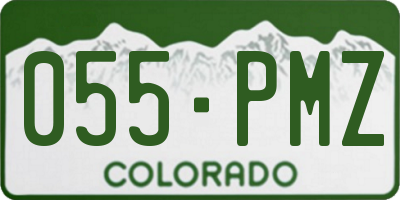 CO license plate 055PMZ