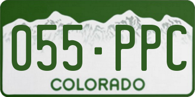 CO license plate 055PPC