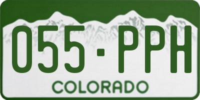 CO license plate 055PPH