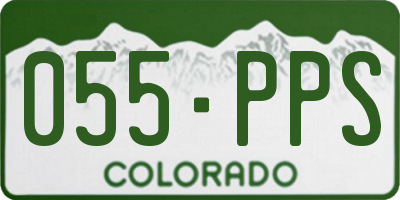 CO license plate 055PPS