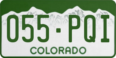 CO license plate 055PQI