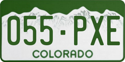 CO license plate 055PXE