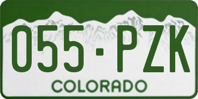 CO license plate 055PZK
