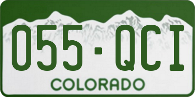 CO license plate 055QCI