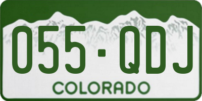 CO license plate 055QDJ