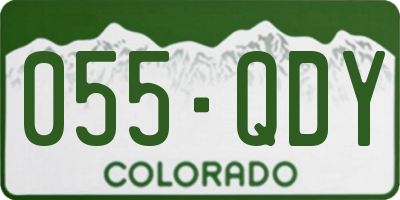 CO license plate 055QDY