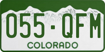 CO license plate 055QFM