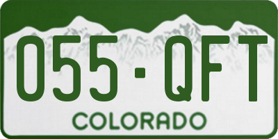 CO license plate 055QFT