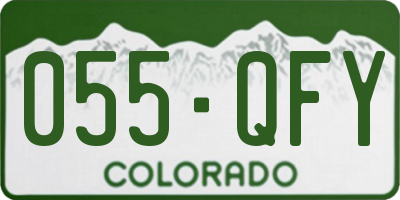 CO license plate 055QFY