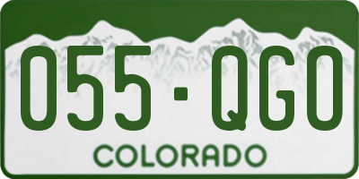 CO license plate 055QGO