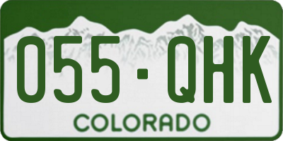 CO license plate 055QHK