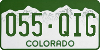 CO license plate 055QIG