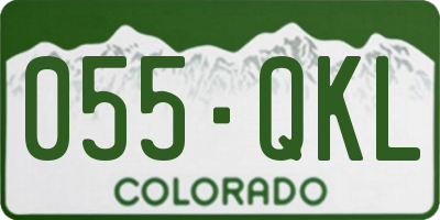 CO license plate 055QKL
