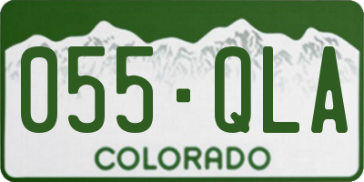 CO license plate 055QLA