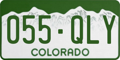 CO license plate 055QLY
