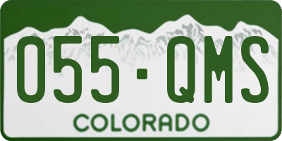 CO license plate 055QMS