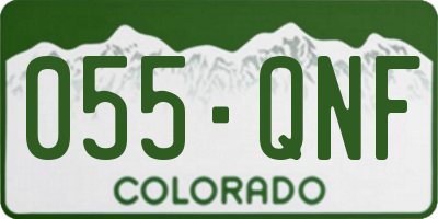 CO license plate 055QNF