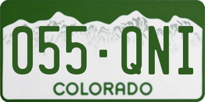CO license plate 055QNI