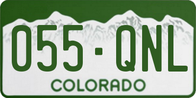 CO license plate 055QNL
