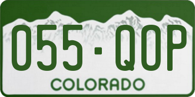 CO license plate 055QOP