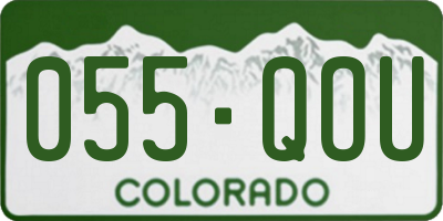 CO license plate 055QOU