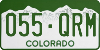 CO license plate 055QRM