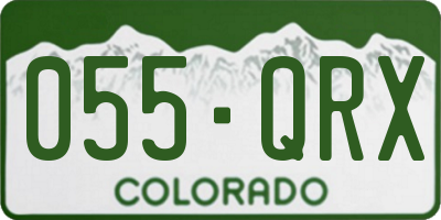 CO license plate 055QRX