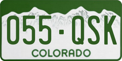 CO license plate 055QSK