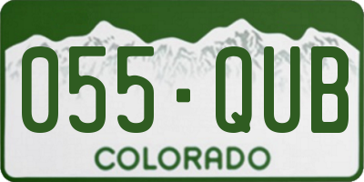 CO license plate 055QUB