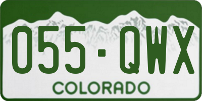 CO license plate 055QWX