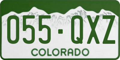 CO license plate 055QXZ