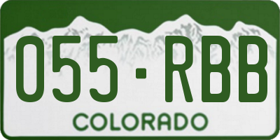 CO license plate 055RBB
