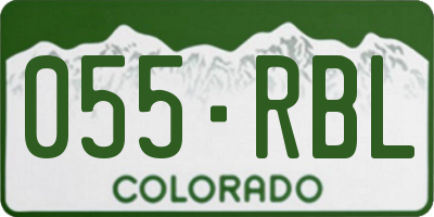CO license plate 055RBL