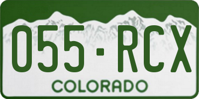 CO license plate 055RCX
