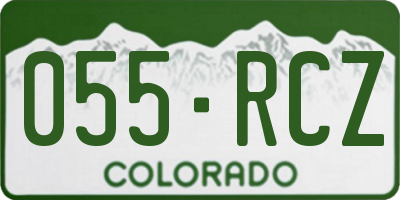 CO license plate 055RCZ