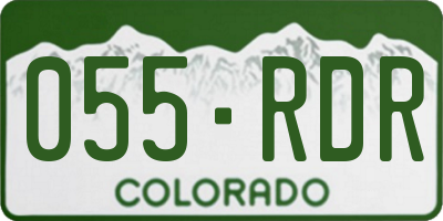 CO license plate 055RDR