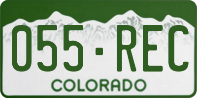CO license plate 055REC