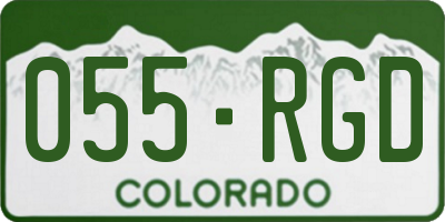 CO license plate 055RGD
