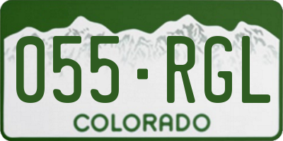 CO license plate 055RGL