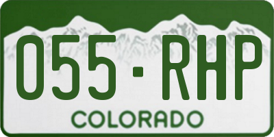 CO license plate 055RHP