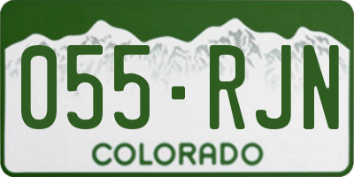 CO license plate 055RJN