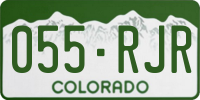 CO license plate 055RJR